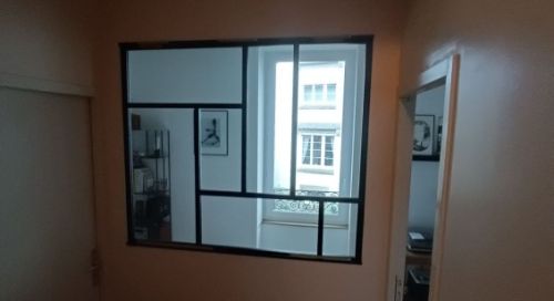 Décembre 2023 : pose d'une verrière dans un appartement à Pont-l'Abbé (29120).