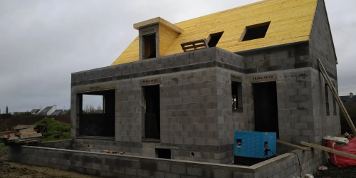 Août 2024 : pose d'une charpente