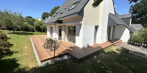 Réalisation d'une terrasse Camaru à Fouesnant
