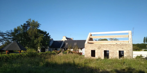 Septembre 2024 : pose d'une charpente