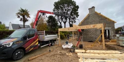 Novembre 2025 : pose d'une charpente