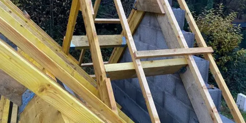 Décembre 2025 : pose charpente traditionnelle