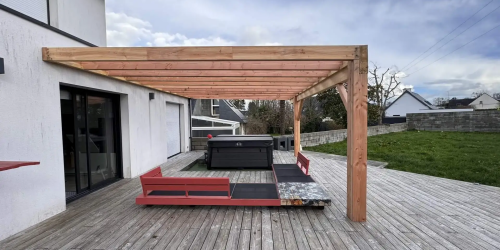 Pose d'une pergola